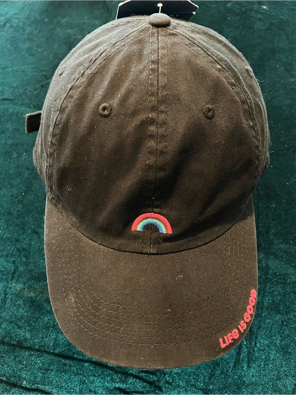 Life is Good Good Vibe Tribe Rainbow Baseball Hat